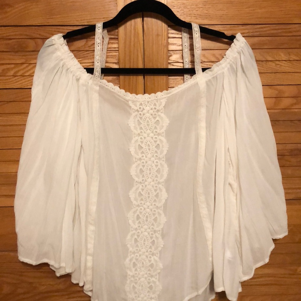White off the shoulder top